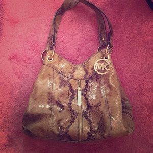 Snakeskin Michael Kors shoulder bag